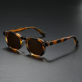 Men's Retro Square Sunglasses – UV400 Matte Acetate Frame