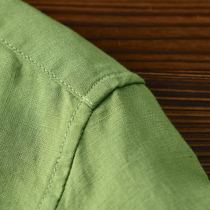 Men's Cotton-Linen Shirt – Bruno Lightweight Summer Button-Up – view 9