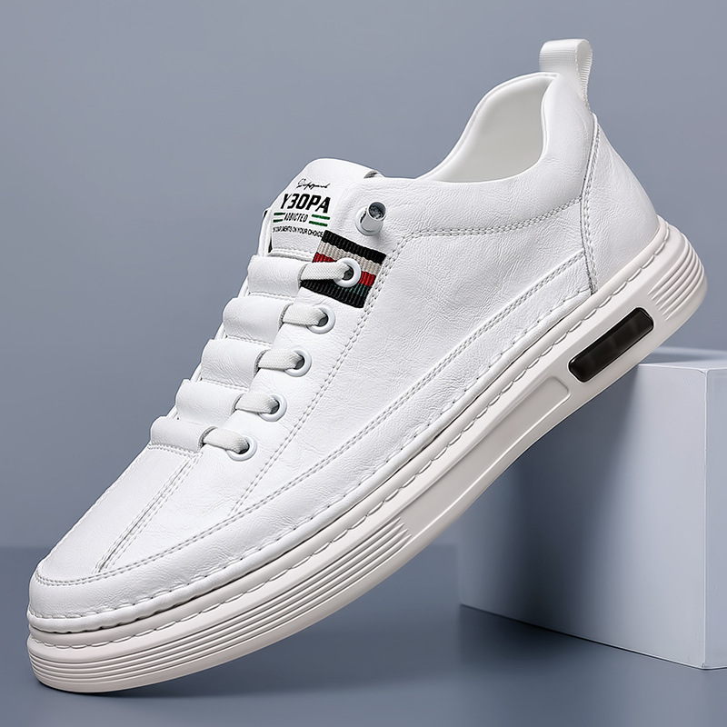 Men's Leather Trainers – Air-Cushioned Everyday Casual Shoes – view 5