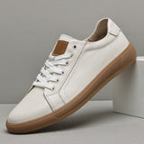 Men's Minimalist Leather Trainers – Clean Everyday Style