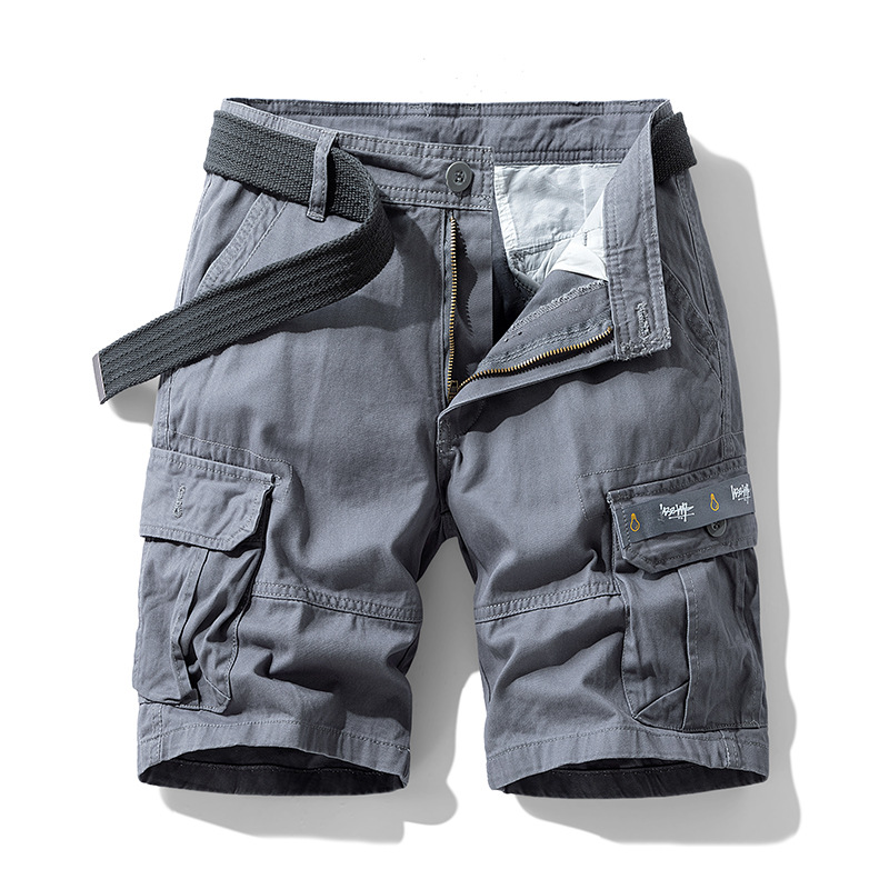 Men's Cotton Canvas Cargo Shorts – Relaxed Belted Fit – view 7