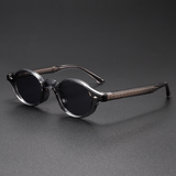 Men's Retro Oval Sunglasses – Lightweight UV400 Acetate Frame