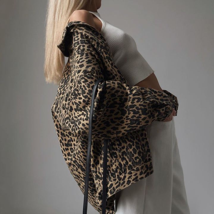 Women's Cotton Animal Print Denim Jacket – Relaxed Statement – view 3