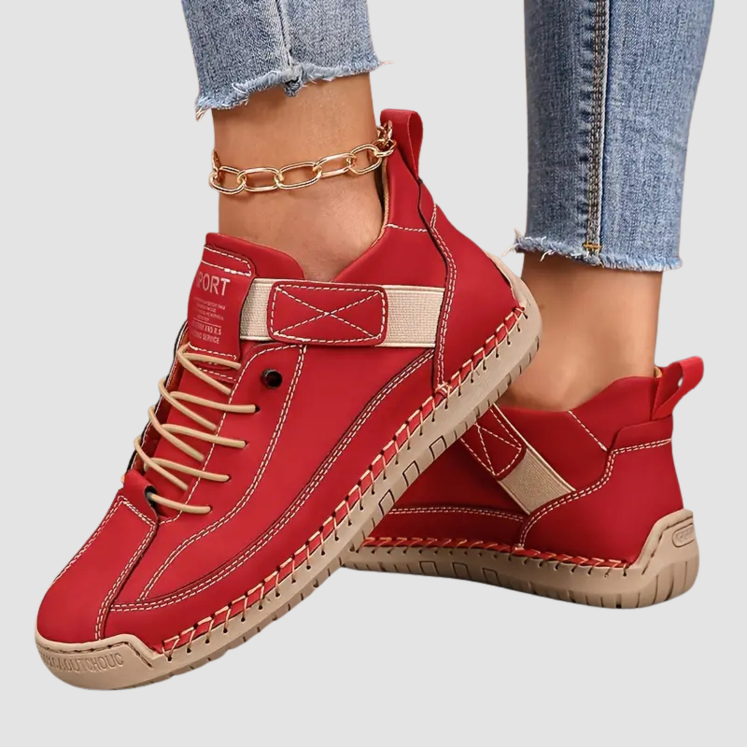 Women's Mia Leather Slip-On Trainers – Lightweight Comfort – view 4