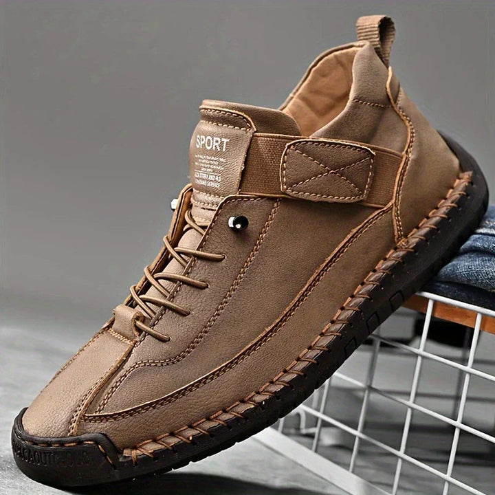 Women's Leather Orthopedic Flats - All-Day Support & Easy On/Off