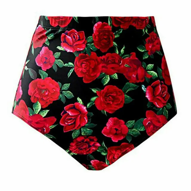Women's Floral High-Waisted Bikini Bottom - Summer Essential