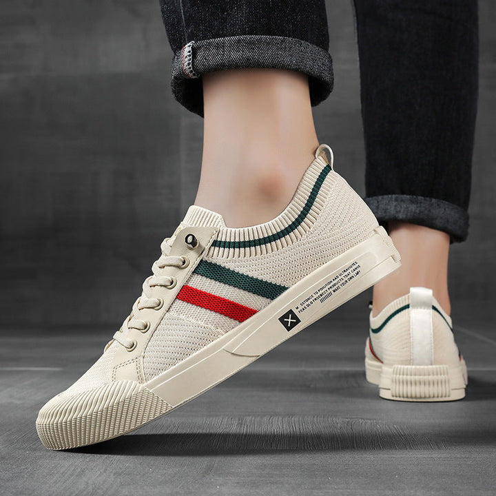 Men's Knit Trainers – Breathable Striped Sneakers for All-Day Wear – view 4