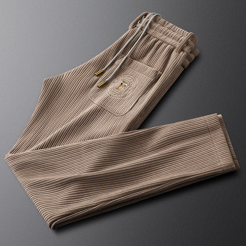 Men's Corduroy Trousers – Torino Soft Drawstring Trousers – view 7