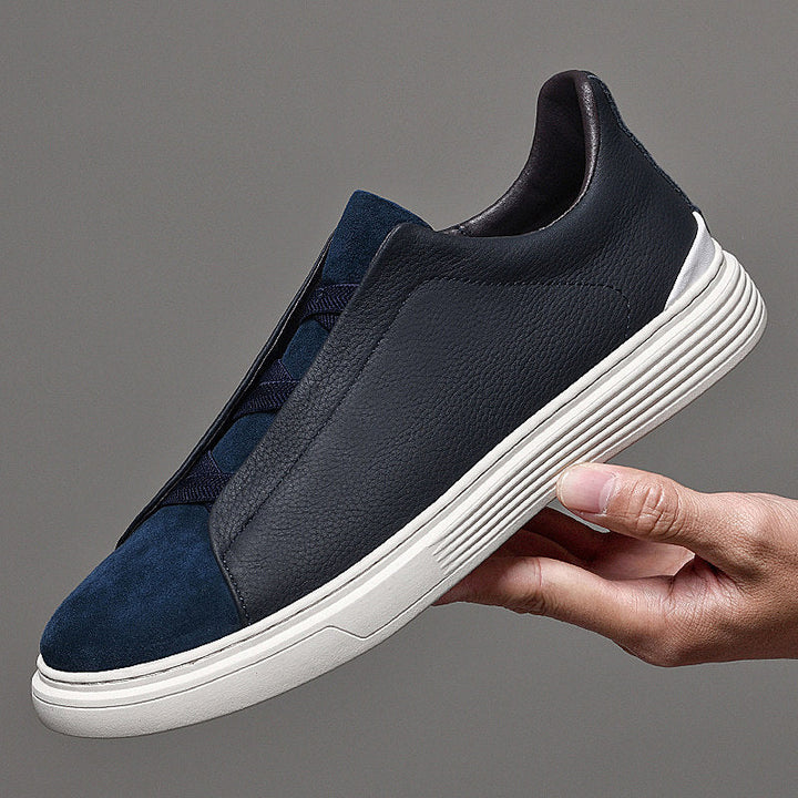 Men's Adriano Leather & Suede Sneakers – Slip-On Trainers – view 2