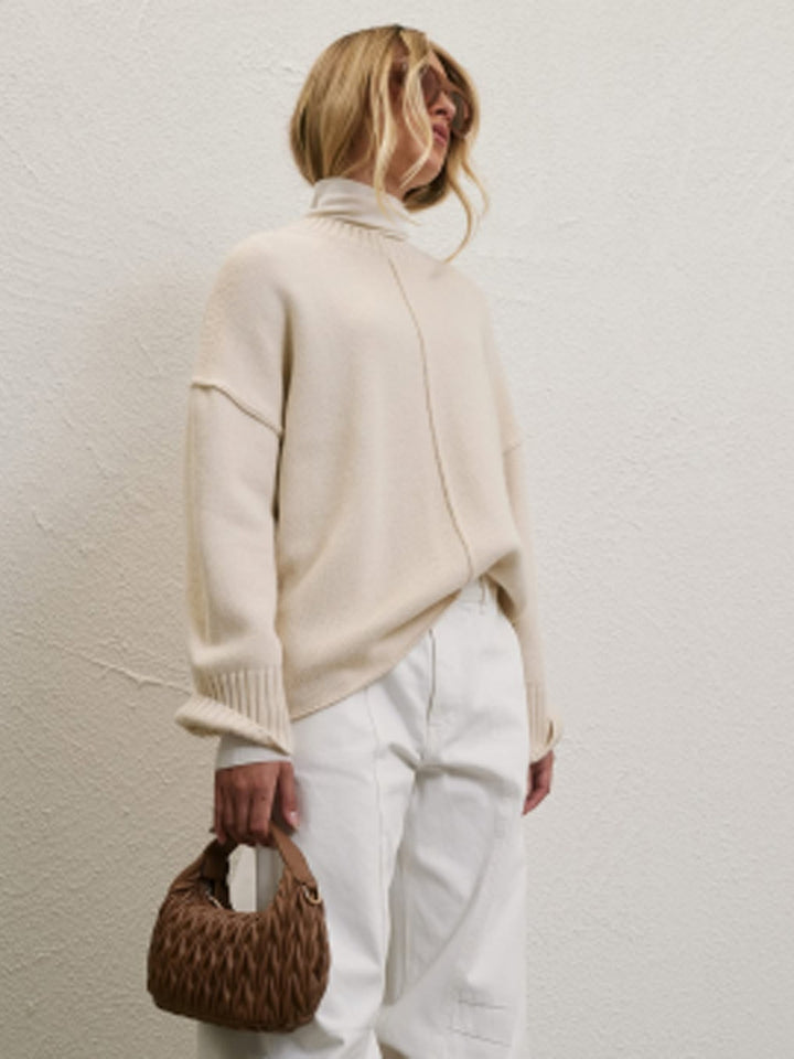 Minimalist High-Neck Sweater