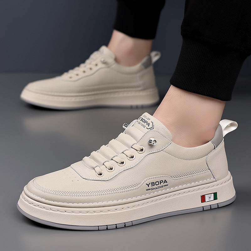 Men's Leather Trainers – Cushioned Everyday Sneakers – view 10