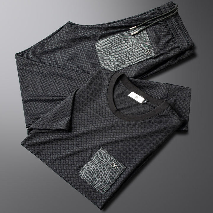 Men's Jacquard Lounge Set – Textured Knit Co-ord for Easy Days – view 3