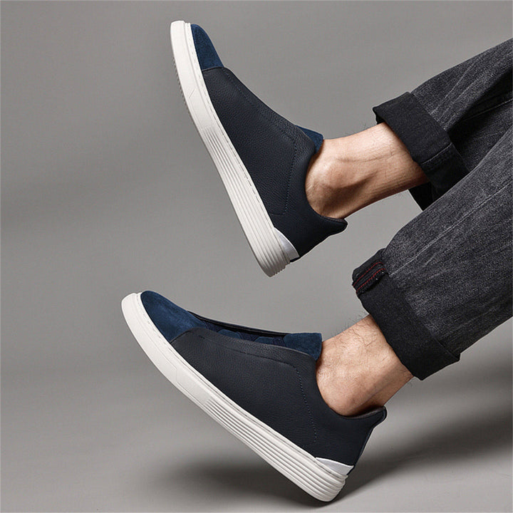Men's Adriano Leather & Suede Sneakers – Slip-On Trainers – view 5