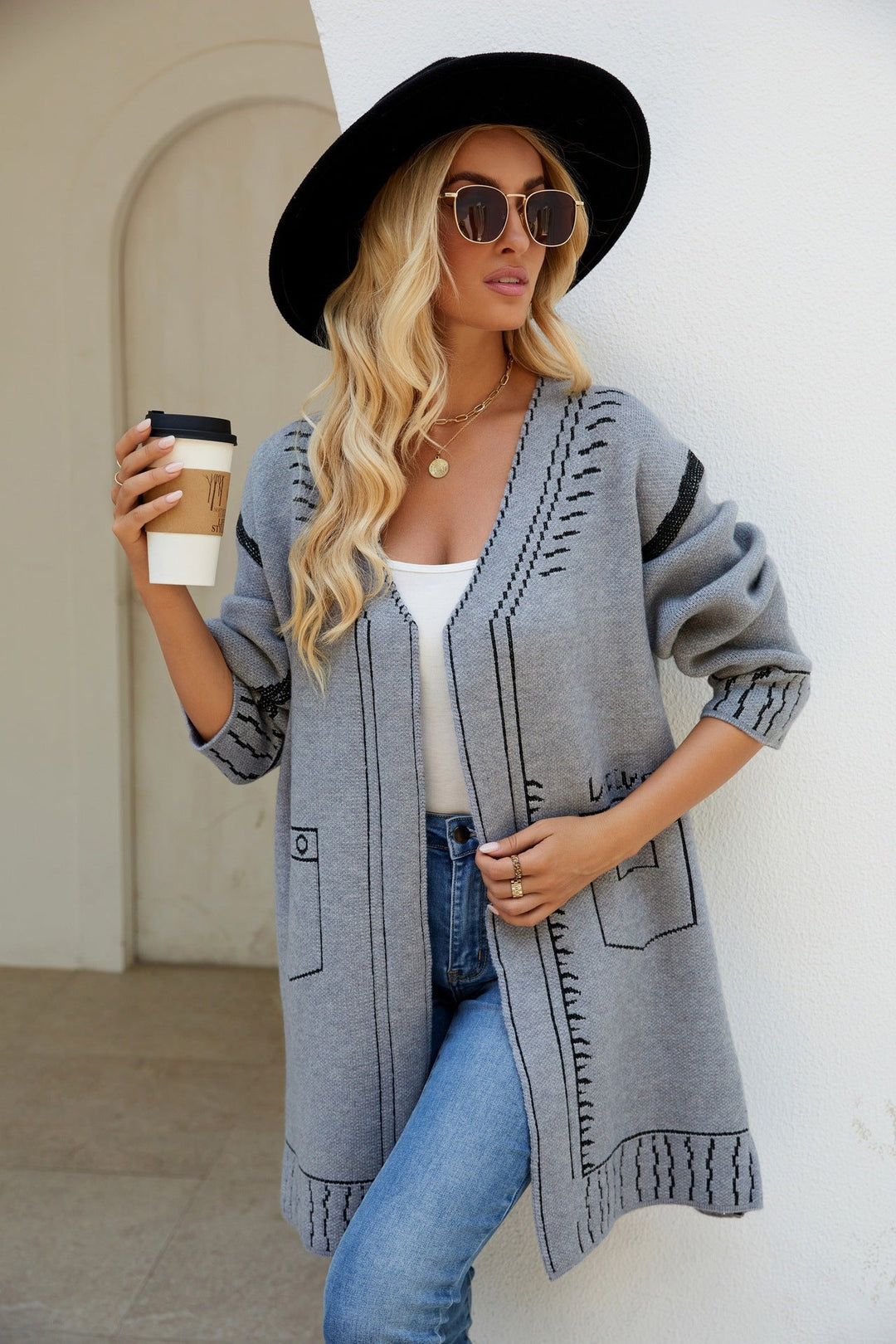 Women's Wool Knit Cardigan – Artisanal Button-Up Layer – view 10