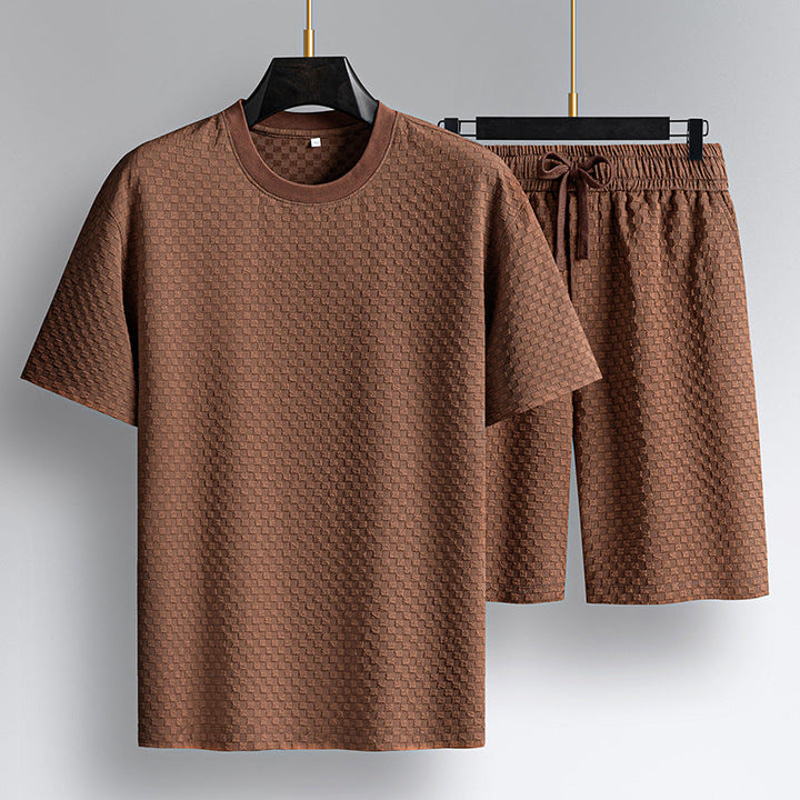 Capri Men's Waffle Knit Loungewear Set – Two-Piece Co-ord