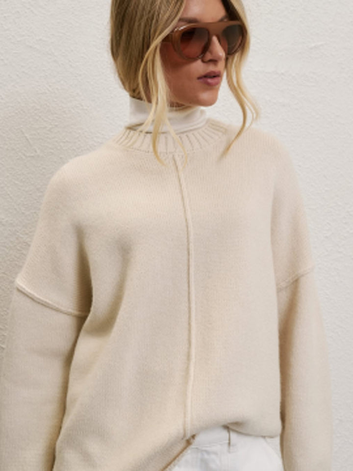 Minimalist High-Neck Sweater