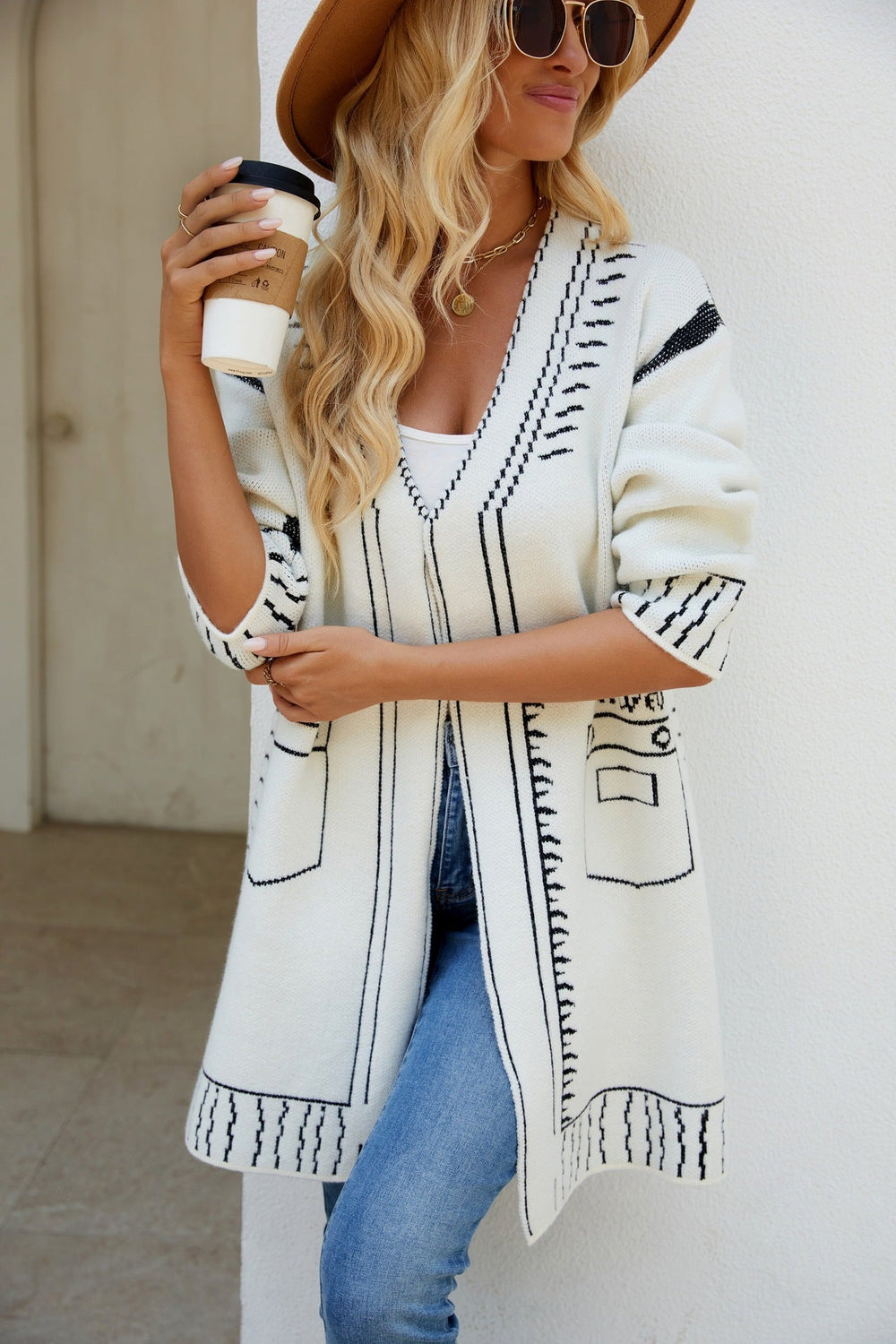 Women's Wool Knit Cardigan – Artisanal Button-Up Layer – view 2