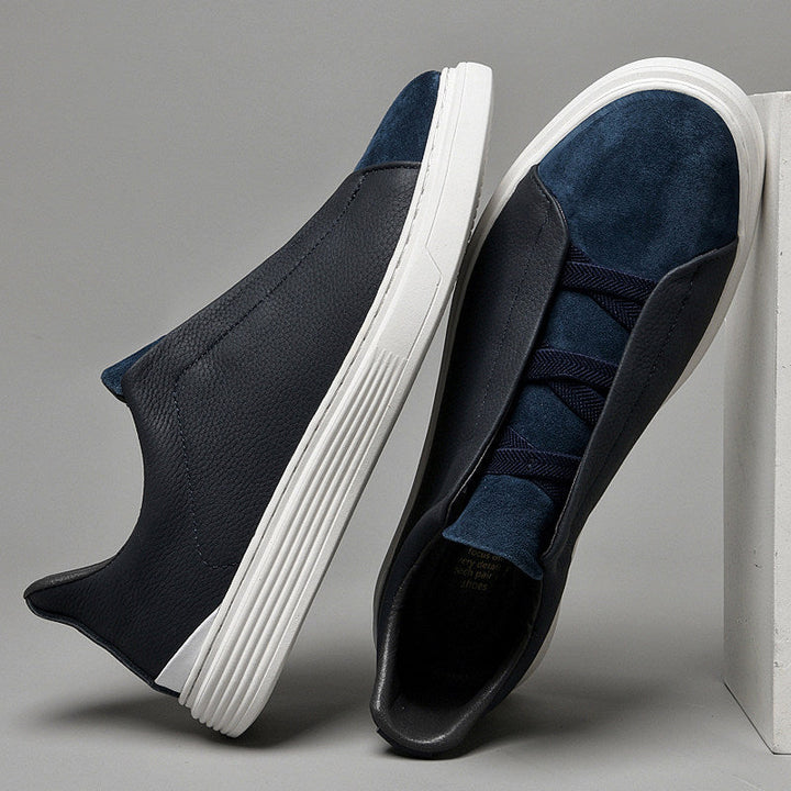 Men's Adriano Leather & Suede Sneakers – Slip-On Trainers – view 3