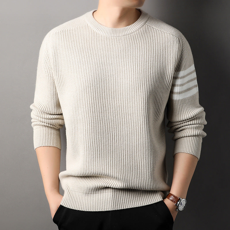 Men's Striped Knit Jumper – Dante Soft Sporty Sweater – view 2