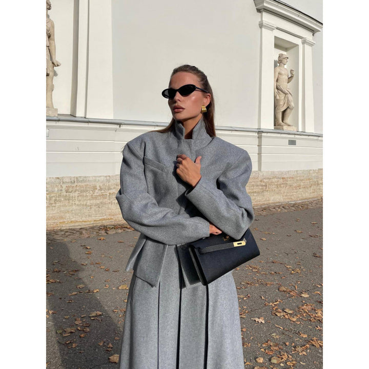 Waist Blazer & A-Line Overskirt Set