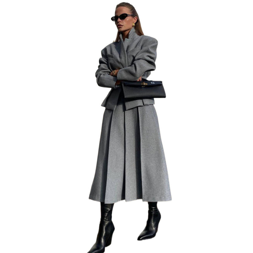 Waist Blazer & A-Line Overskirt Set