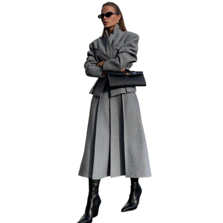 Waist Blazer & A-Line Overskirt Set