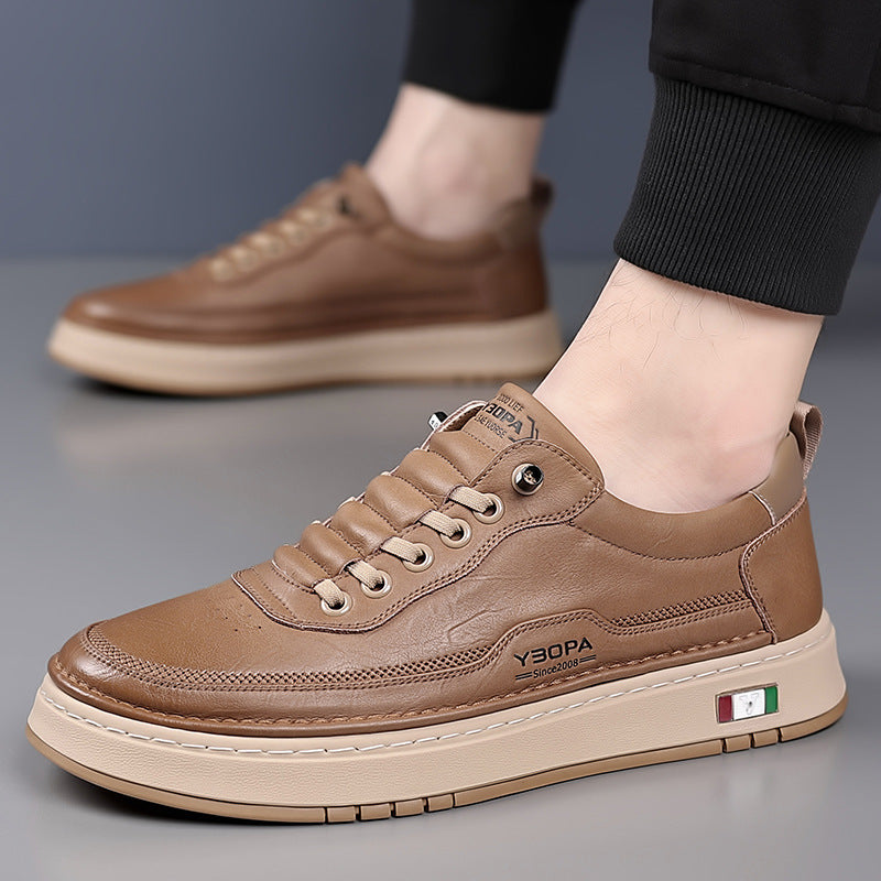 Men's Leather Trainers – Cushioned Everyday Sneakers – view 5