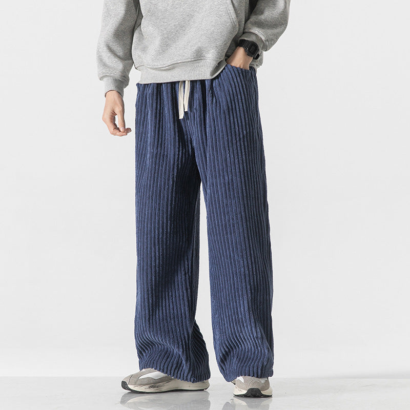 Men's Cotton Corduroy Trousers – Ibiza Wide-Leg Drawstring – view 2