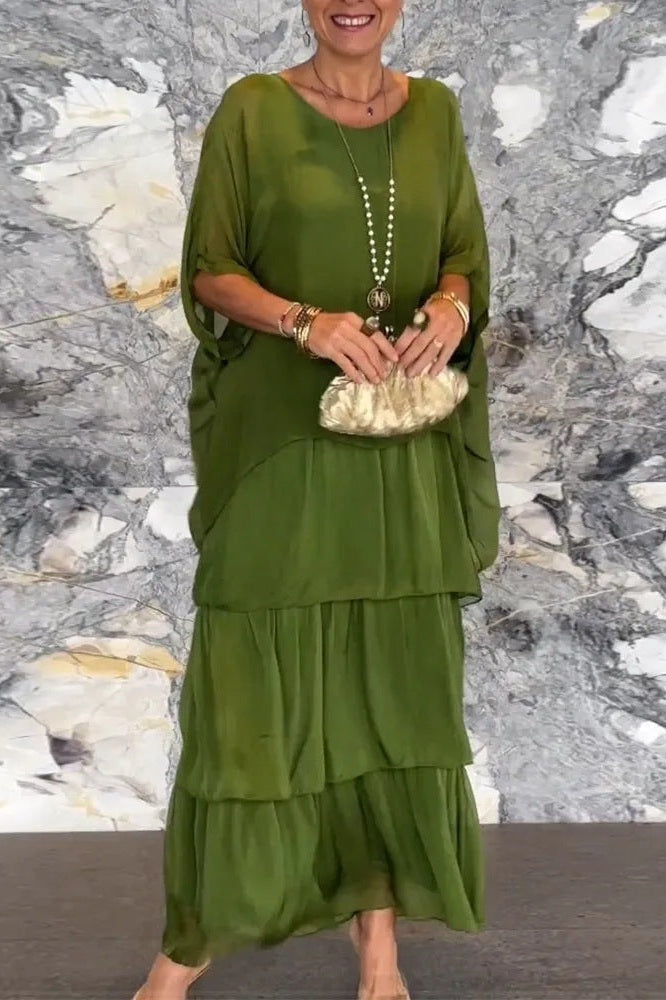 Women's Chiffon Bohemian Maxi Dress - Airy Comfort for Summer
