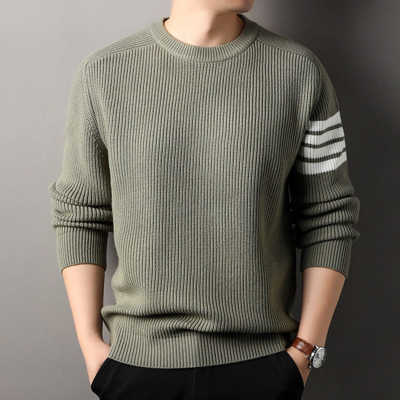 Men's Striped Knit Jumper – Dante Soft Sporty Sweater