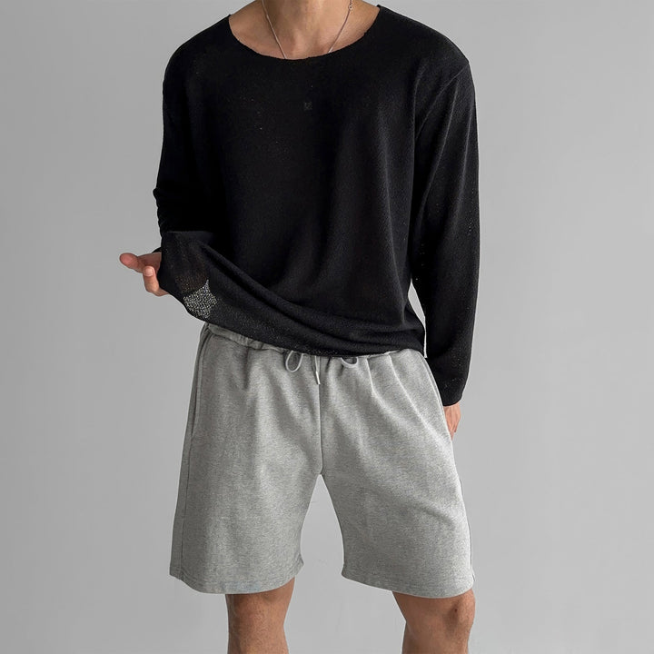 Men's Textured Knit Jumper – Relaxed Drop-Shoulder Layer – view 7
