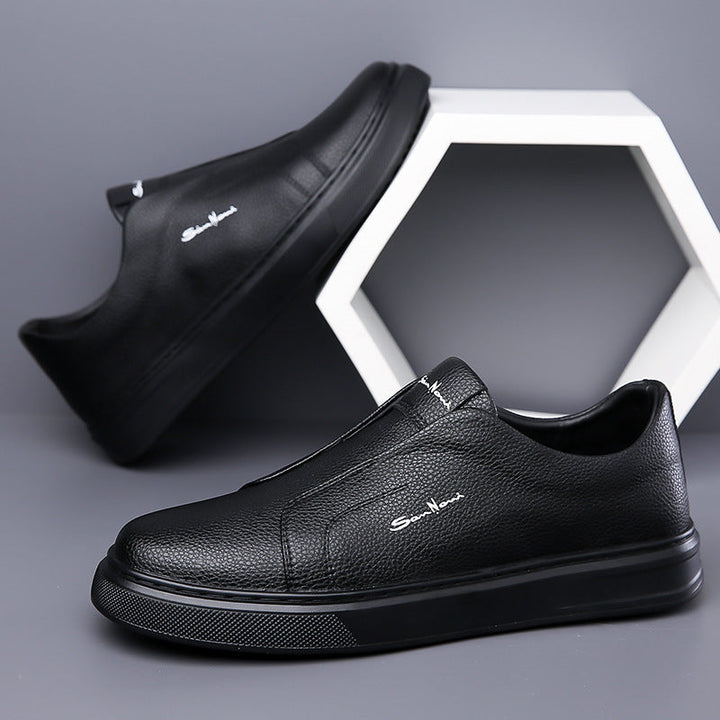 Men's Vegan Leather Slip-On Trainers – Easy Everyday Smart Casual – view 12