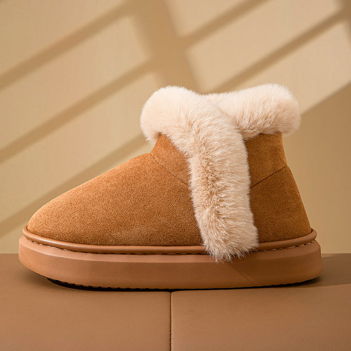 Women's Arctic Faux Suede Slippers – Cosy Faux Fur Lined Indoor Shoes – view 2
