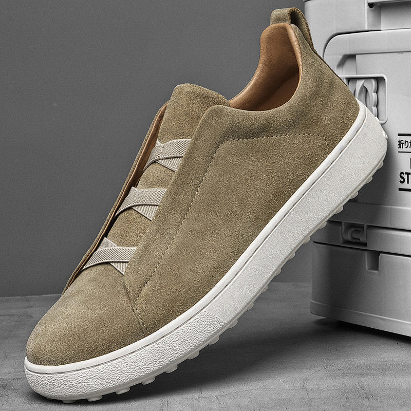 Men's Suede Trainers - Casual Low-Top Leather Sneakers – view 6