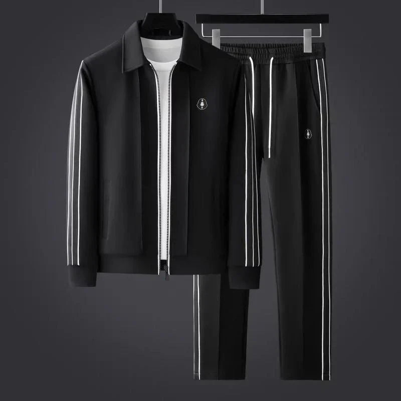 Men's Stripe Co-ord Set – Lightweight Sporty Two-Piece Outfit