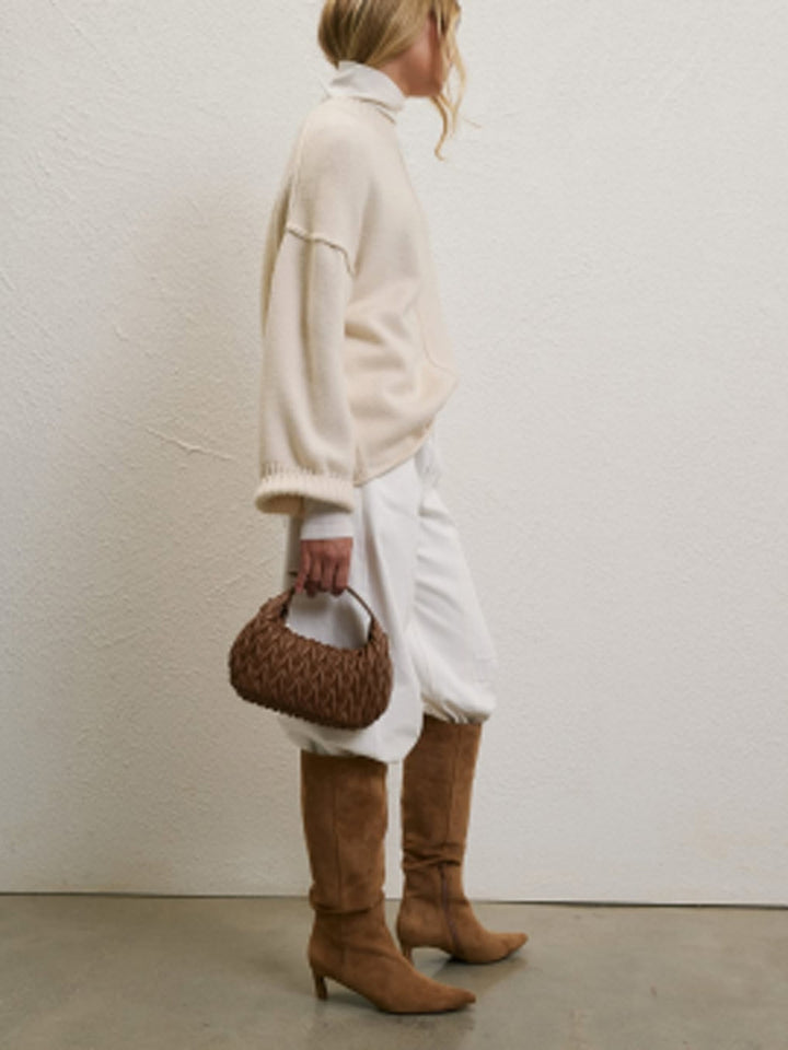 Minimalist High-Neck Sweater
