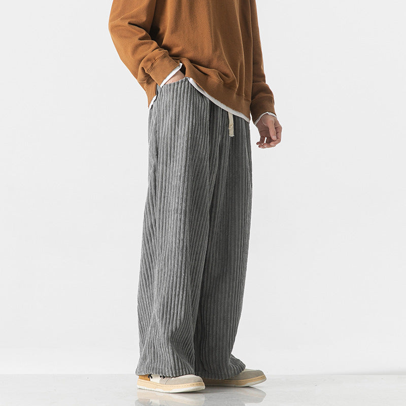 Men's Cotton Corduroy Trousers – Ibiza Wide-Leg Drawstring – view 5