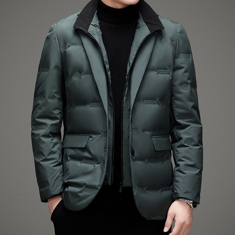 Men's Down Insulated Blazer – Tailored Warmth for the City – view 2