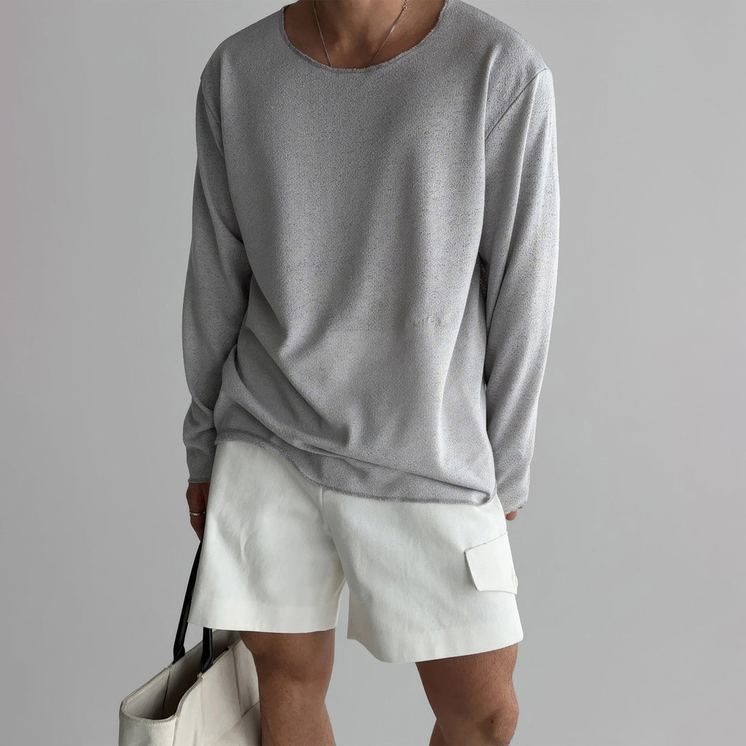 Men's Textured Knit Jumper – Relaxed Drop-Shoulder Layer – view 2