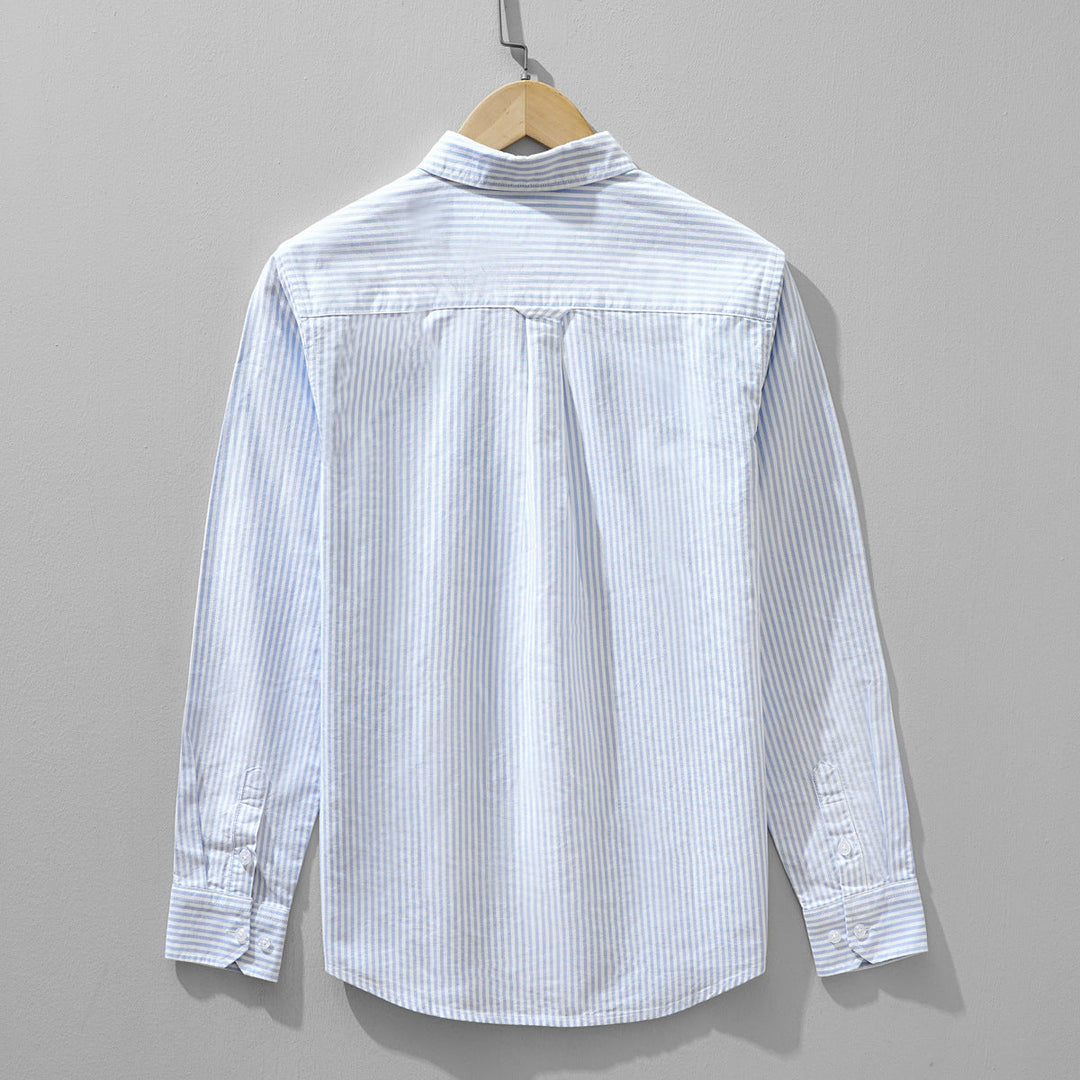 Men's Striped Linen Shirt – Lightweight Smart Casual Summer Top – view 3