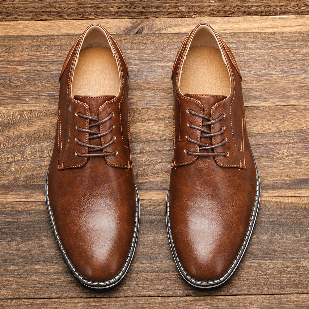 Men's Leather Derby Shoes – Smart Casual Everyday Footwear – view 3