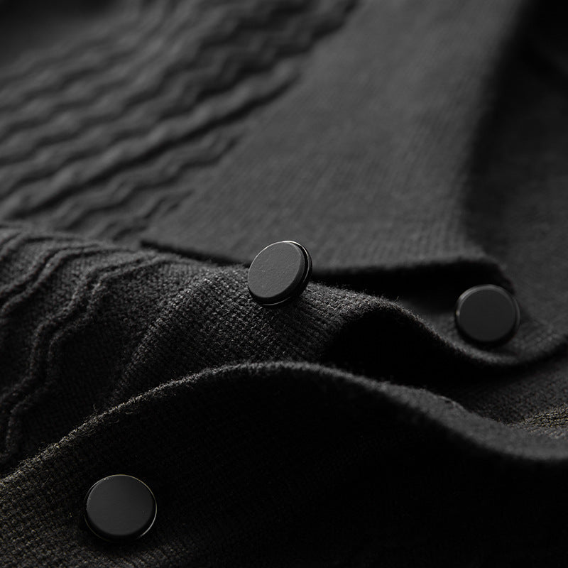 Men's Textured Knit Polo Shirt – Breathable Short-Sleeve Top – view 5