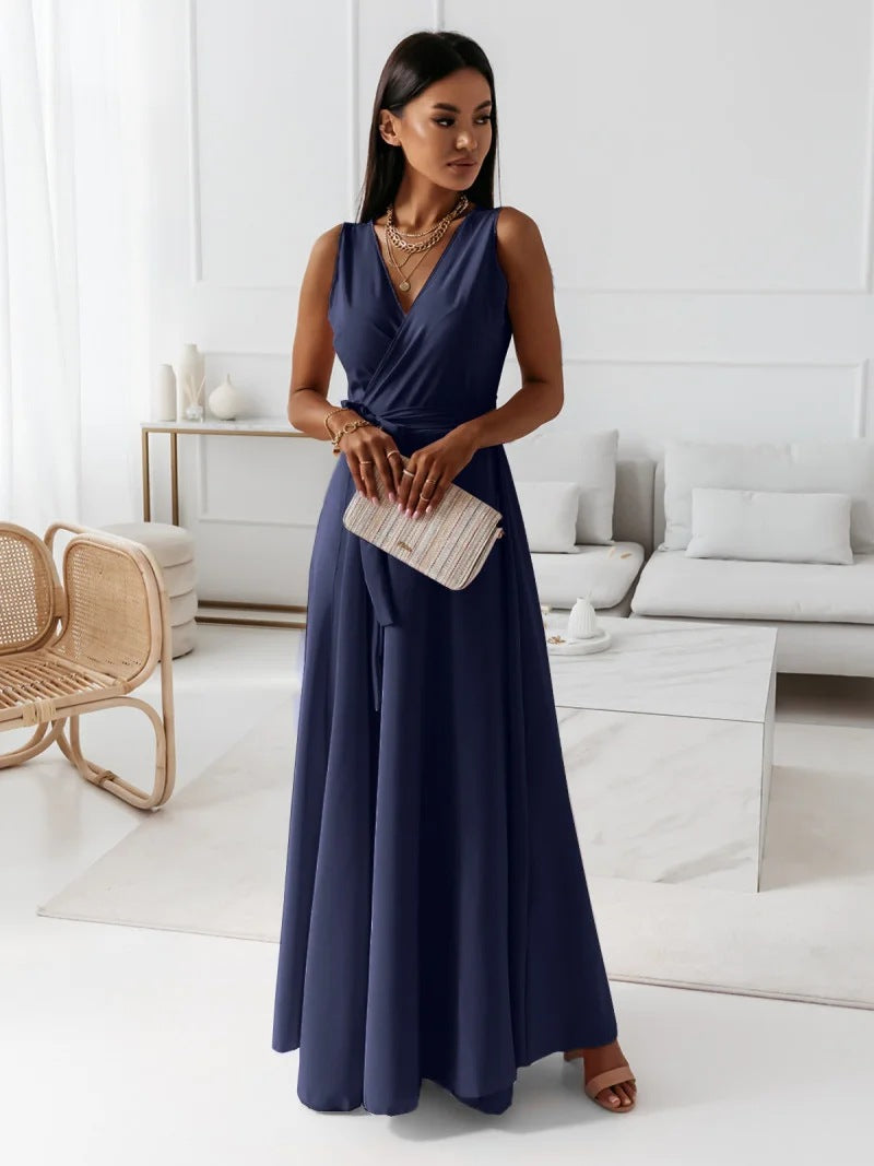 Women's Hailey Elegant Wrap Maxi Dress - Wedding Guest Ready