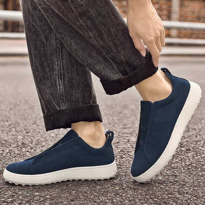 Men's Suede Trainers - Casual Low-Top Leather Sneakers – view 4