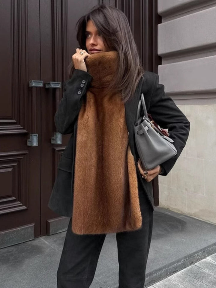 Faux Fur High-Neck Vest