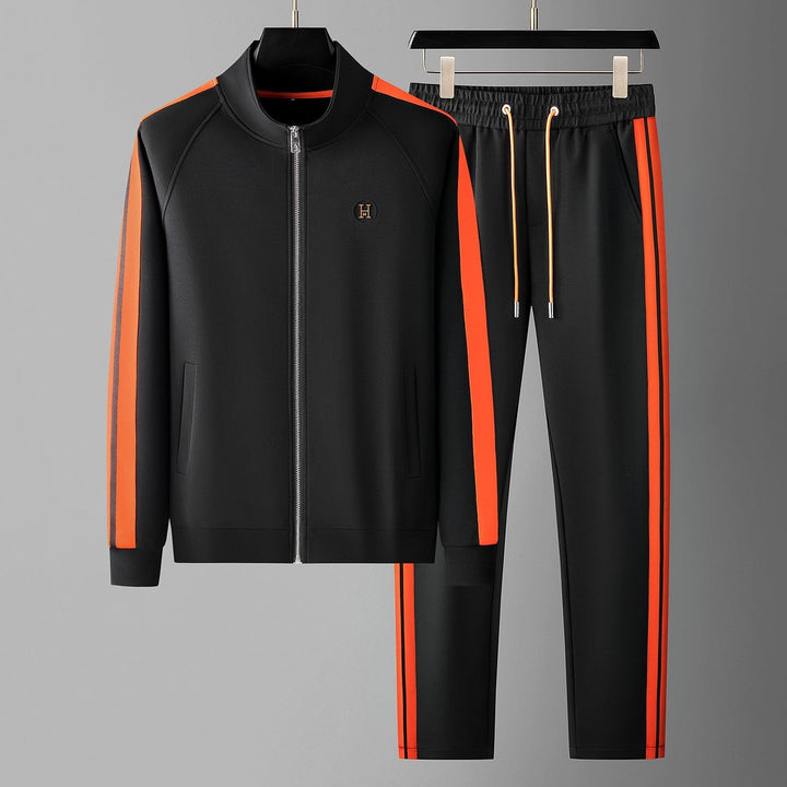 Men's Track Set – Contrast Stripe Zip Top and Joggers Co-ord – view 12