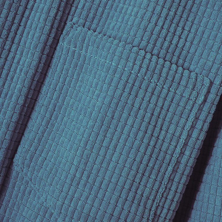 Men's Corduroy Button-Up Hoodie – Ridge Textured Layer – view 6