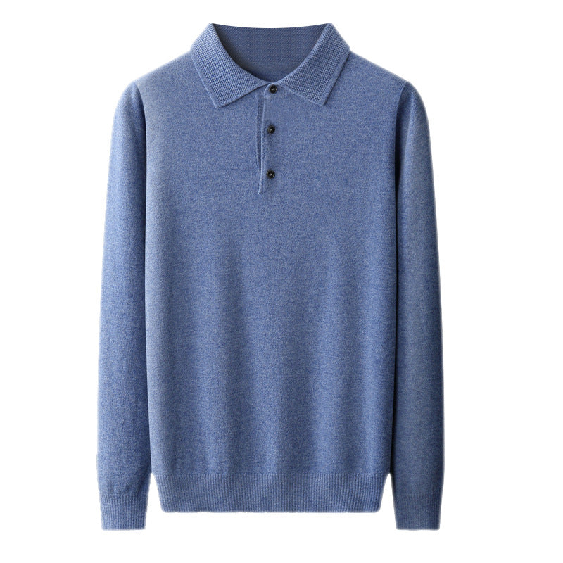 Men's Cashmere Knit Polo Shirt – Luxury Smart Casual Knitwear – Oatstone