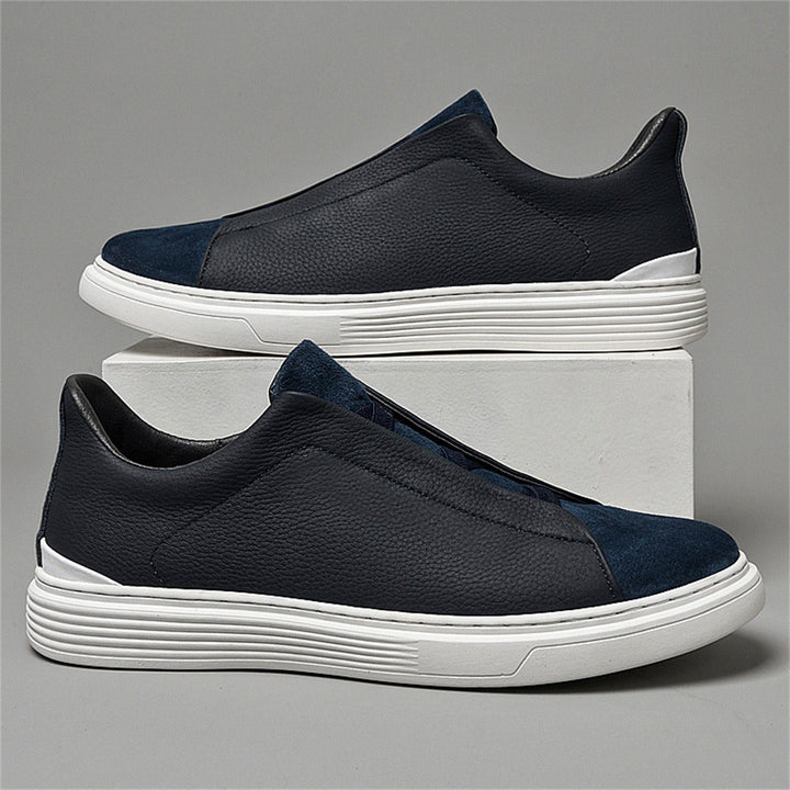 Men's Adriano Leather & Suede Sneakers – Slip-On Trainers – view 4