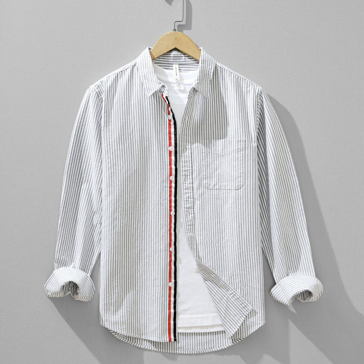 Men's Striped Linen Shirt – Lightweight Smart Casual Summer Top – view 2
